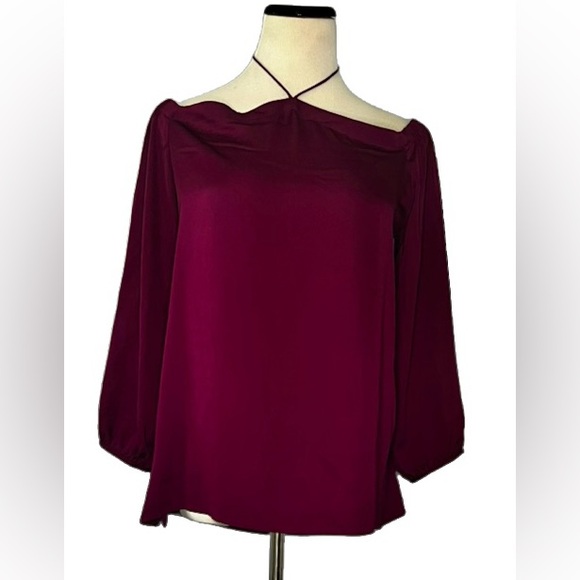 LOFT Off the Shoulder Top with halter tie detail - Picture 1 of 3